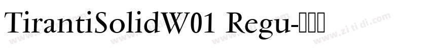 TirantiSolidW01 Regu字体转换